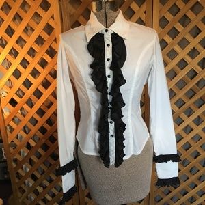 Victorian Goth Lip Service Blacklist Top Medium